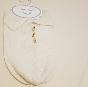 Knit baby bunting bag